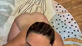 Why watch this dirty wife masturbate for a huge facial?