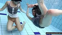 I watch shaved brunette with big tits bathing in shower