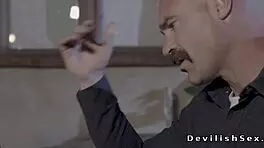 Could a hairless husband dominate his busty wife's desires in bed?