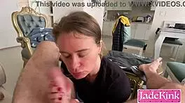 Amateur Wife Gives Handjob and Blowjob