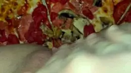female masturbates on pizza in los angeles