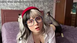 naughty college girl teases in lingerie with a cute fetish twist