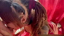 Cute Cosplayer Drools on Thick Cock in Throat with Teasing Tongue and Glasses