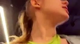 in public, this teen got her pussy creampied after squirting from fingering.