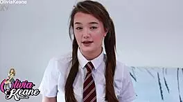 British domina humiliates and sucks the dork's cock in a group cfnm session