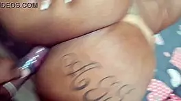 The neighborhood's FAT brunette gets MACETANDO by BIG BLACK COCK, licking and cumshot on BIG TITS