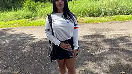 beautiful petite university girl rides and cheats on long-distance boyfriend with doggystyle.