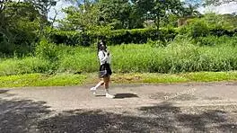 beautiful petite university girl rides and cheats on long-distance boyfriend with doggystyle.