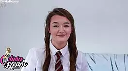 British domina humiliates and sucks the dork's cock in a group cfnm session