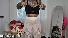 Beautiful mature woman tries on sheer shein outfits