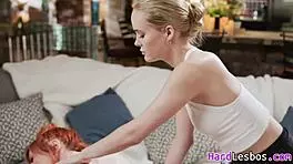 Big Tit Redhead Mature Client Lauren Phillips Seduced By Teen Blonde Masseuse Athena Fleurs During Massage, Reaching Wet Orgasm