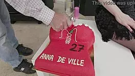 Anna De Ville's Wild B-Day Party Explodes With Non-Stop 9on1 Fisting ATM DAP DP TAP TP Deepthroat Manhandle Rough Gapes Buttrose Squirt Swallow