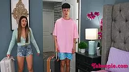 gamer girl is free used by her stepbrother while she is still trying to win the prize.