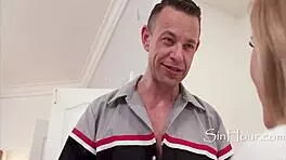 Entitled bratty blonde lets plumber plough her ass 😈