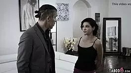 I watch the babysitter handle that huge cock with care