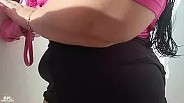 uh, my neighbor always teases on the balcony in tiny clothes, so i invited her over to devour her huge ass with a creampie, part 1!