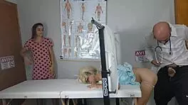 Stepmom Takes Stepdaughter To Crooked Gynecologist For First Time Taboo Exam With Fucking And Handjob In Hospital