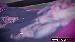 Coco Lovelock intensely sucks her stepdad's cock in masked reality