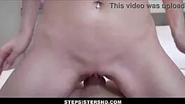 StepsisterSHD: Small Tits Petite Blonde Teen Stepsister Creamy Pussy Orgasms While Fucking Stepbrother POV - Emma Sirus David Lee