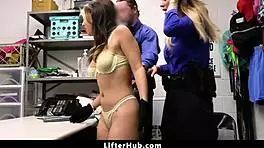 Teen in burglar costume gets punished and pleasured by two security guards - lifterhub