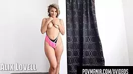 dark blonde fox alix lovell fills her mouth with miles long