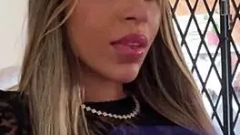 Petite blonde latina with natural tits shakes in pov sloppy blowjob, rimming, ball licking, cum in mouth