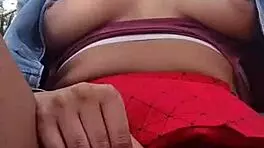 Latina Teen Flashing Skirt And Pussy In Outdoor Park With Armpit Fetish