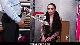 Teenlifter - Big Tits Skater Girl Caught Shoplifting Agrees to Sex