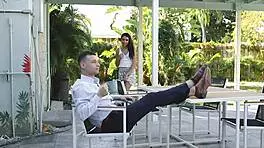 stepbrother and stepsister seduce each other in anal masturbation scene