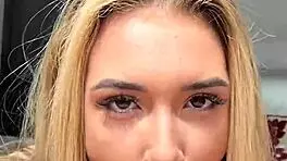 Petite Blonde Screams In POV Missionary, Cum Splashes Face After Doggy