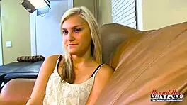 blonde coeds share cock for facial