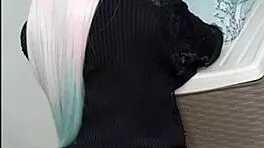 Hey, my virgin friend lets me borrow her huge tits for some bedroom fun over 18