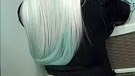 Hey, my virgin friend lets me borrow her huge tits for some bedroom fun over 18