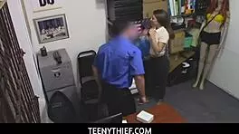 teenythief teen shoplifter ava eden gets punished with facial