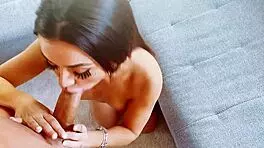 Big Dick Impaling Cute Brunette Teen In Quick Doggy Causing Intense Loud Moaning. She screams.