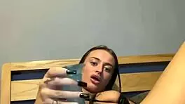 The slutty goth 19-year-old engages in solo anal play in her room