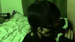 Brunette amateur gets pov blowjob and ass creampie