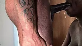 i let him fuck my mouth deep moaning and licking cum