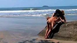 Young Lesbians Lick Tight Shaved Pussies And Toy Wet Holes In Sensual Outdoor Session With Close-Up Kissing