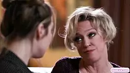 what happens when a seductive lesbian milf celebrity draws in her petite blonde fan for facesitting and ass licking