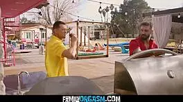 Four horny teens bang in wild group orgy with doggystyle and cowgirl riding