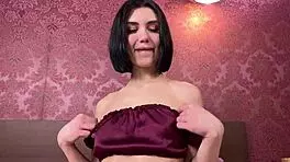 Friend's petite amateur seduces with skinny charm