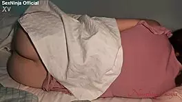 sharing the bed gets wild every time with that curvy blue-eyed beauty in sexy dress 😈