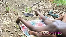 Skinny Teen 18+ Bends Over for African Farmer