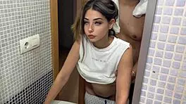 I feel so overwhelmed as my fat stepdad of 46 years starts touching my hair and shoves his thick cock into my ass while mom's at work