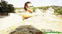 Real pulled babe flashing for the camera