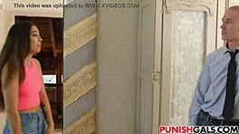 Rough garage fuck punishes bound teen Shane Blair with monster cock