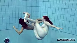 katrin and lucy big tits underwater in bikini nudist beach fun