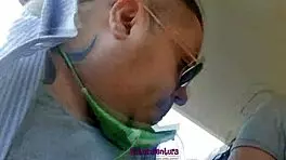 is my teen putita giving blowjob in the car?