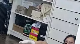 Young Brazilian Latina Babe in Lingerie GOES SOLO ANAL with Massive Black Toy